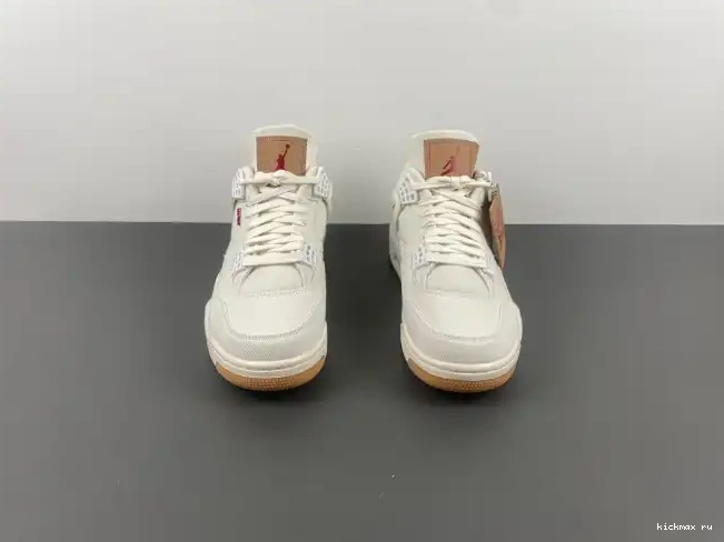 Cheap Kickmax Jordan Levi's Air x 4 'White' AO2571-100 0621